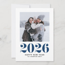 Nyårsfoto för 2025 års fetstil - nyårsfoto julkort