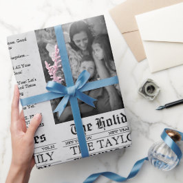 Nyårsfoto för unik Roligt Presentpapper