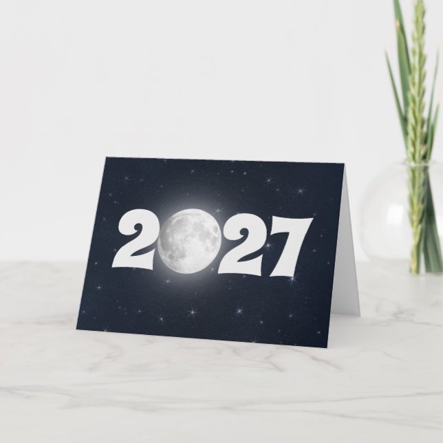 Nyårsfullmånekort 2027 kort (Framsida)