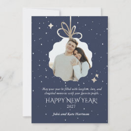 Nyårsgratulationskort med fotoornament