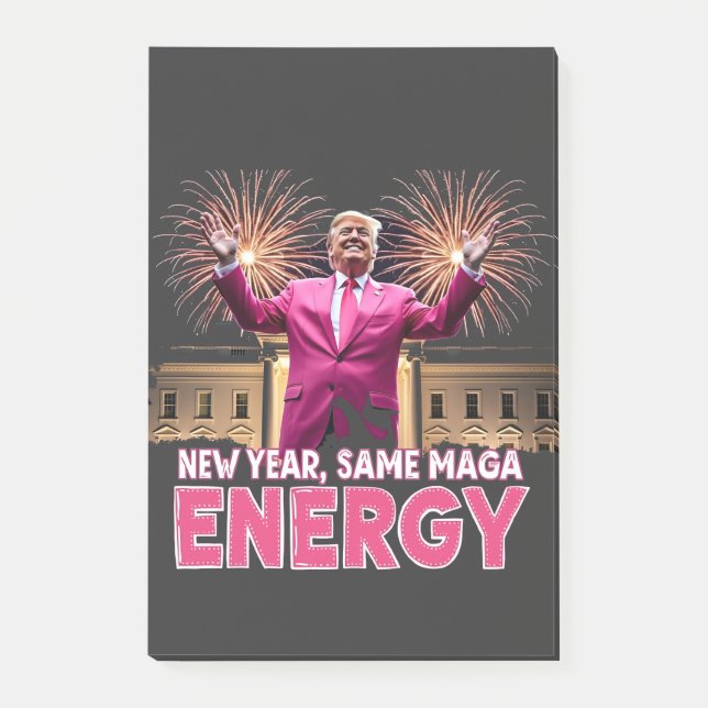 Nyårsinstallation av den nya MAGA-energiomvandling Post-it Block (Framsida)