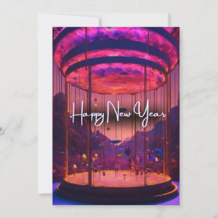 Nyårsjakt på Himlar: Luftballong festival Julkort