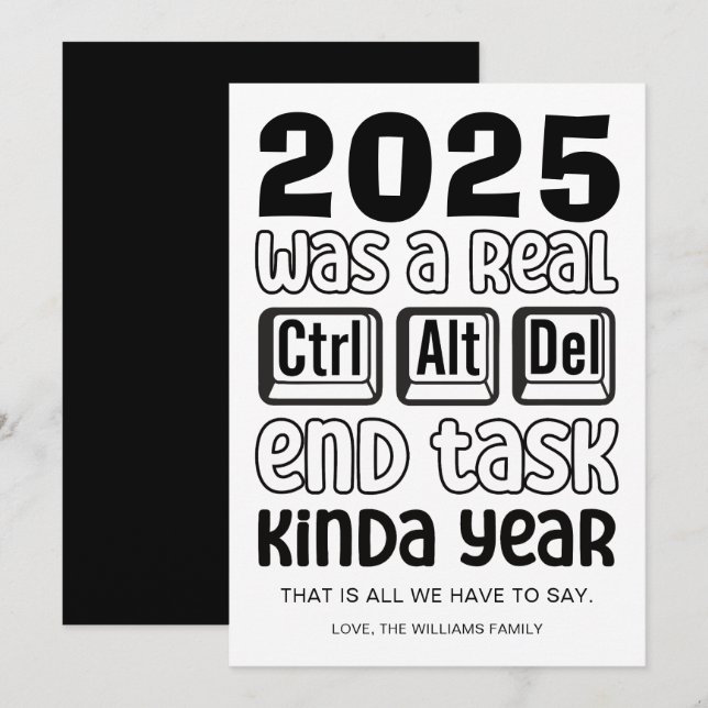 Nyårskort för nya år julkort (Fram/baksida)