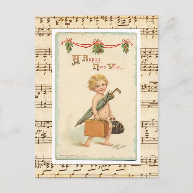 Nyårskort Godt Nytt År Helg Vykort (Framsida)