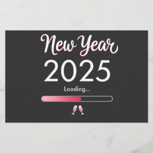 Nyårsladdning 2025 Gott nytt år Julafton Brevpapper