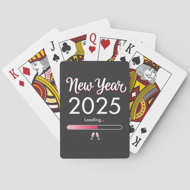 Nyårsladdning 2025 Gott nytt år Julafton Casinokort (Baksidan)