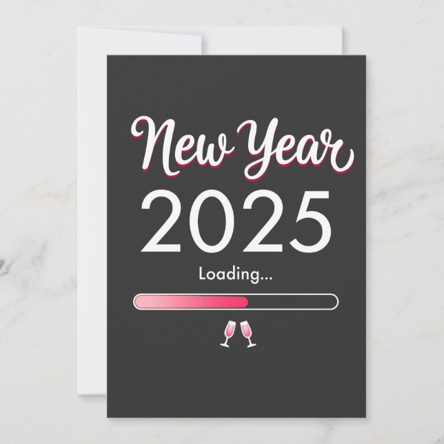 Nyårsladdning 2025 Gott nytt år Julafton Inbjudningar (Framsida)