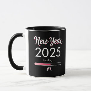Nyårsladdning 2025 Gott nytt år Julafton Mugg