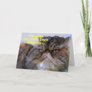 Nyårslöften Kalico Perser Kattkort Helgkort