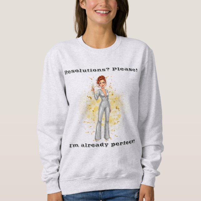 Nyårslöften? Snälla! Kul nyår T Shirt (Framsida)