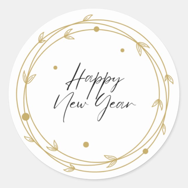Nyårsmärkning Runt Klistermärke (Framsida)