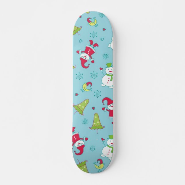 Nyårsmönster Mini Skateboard Bräda 18,5 Cm (Framsida)