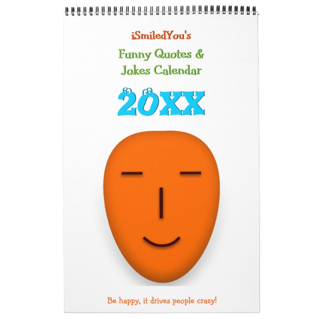 Nyårsmur 2025 års nyårsmur: Lustigt citat och skäm Kalender (Omslag)