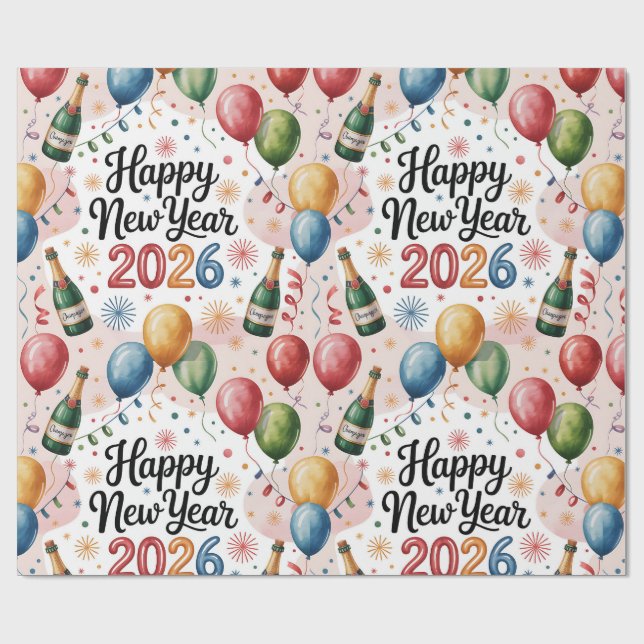 Nyårspapper 2026 presentpapper (Platt)