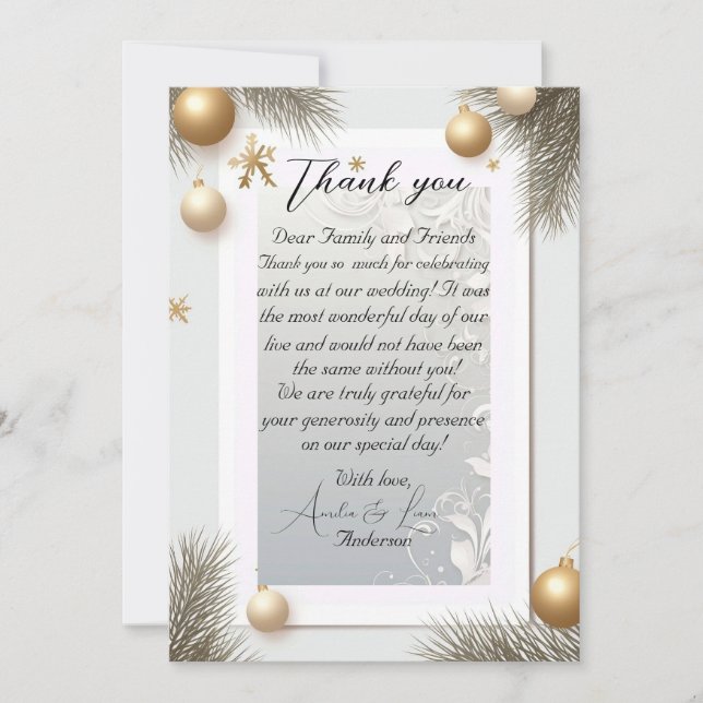 Nyårsprejaren för Elegant av nyårskonstruktion för Tack Kort (Framsida)