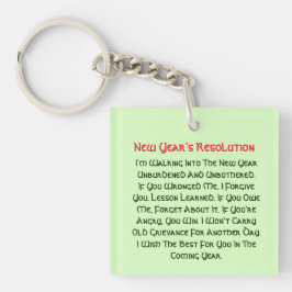 Nyårsresolution Nyckelring