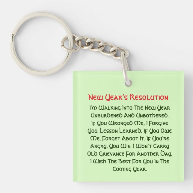 Nyårsresolution Nyckelring (Framsidan)