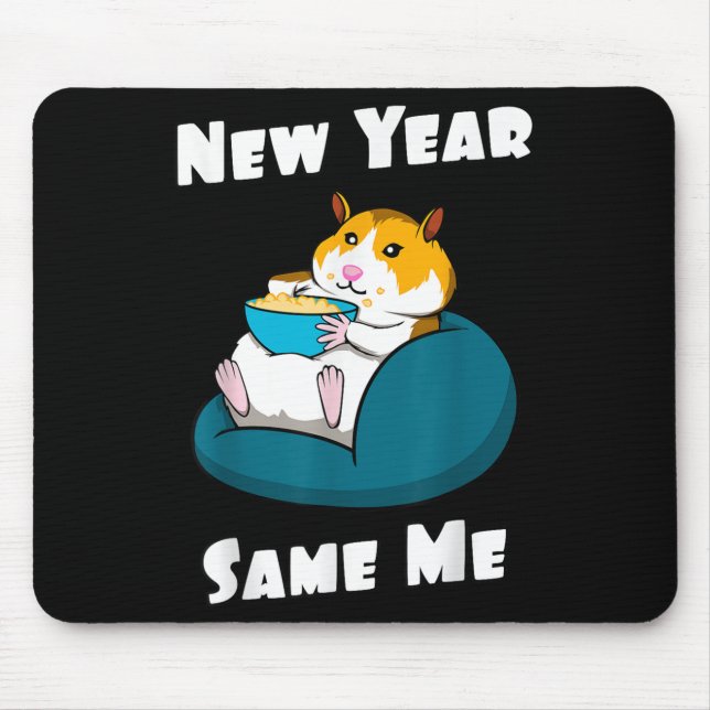 Nyårsresolution Nytt År Samma Jag Roligt Sött Musmatta (Framsidan)