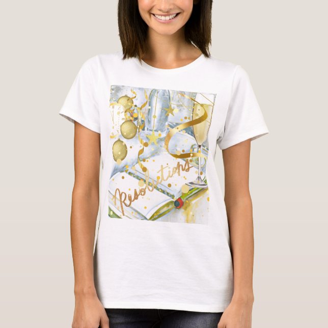 Nyårsresolutioner Samling T Shirt (Framsida)