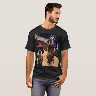 Nyårsskiftet Kväll Party Hundar Grundläggande Mörk T Shirt