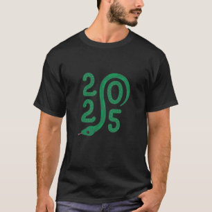 Nyårssymbol för nyårsalternativ för Grönt i Lyckli T Shirt