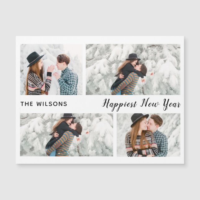 Nyaste årets chic, modern multifoto, nytt år (Framsida)