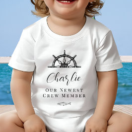 Nyaste Besättningsmedlem Fartyget Nyfödd Baby T Shirt