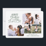 nyaste christmas-fotot julkort<br><div class="desc">Sprid den entusiastiska glädjen med den här roligten. Den innehåller fetstilt modern skripttext och redigerbar fotokollage för att göra den speciell för extra. tillgänglig med en rad färgader som svart,  röd,  grönt,  blått och mycket mer till temat kostym.</div>