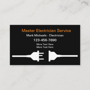 Nyaste Electrician Affärskort Trend Visitkort