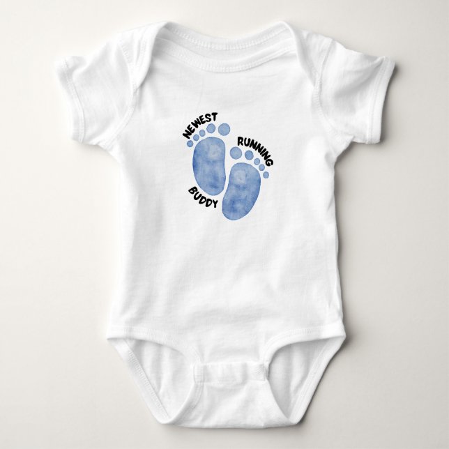 nyaste löparkompis baby body t shirt (Framsida)