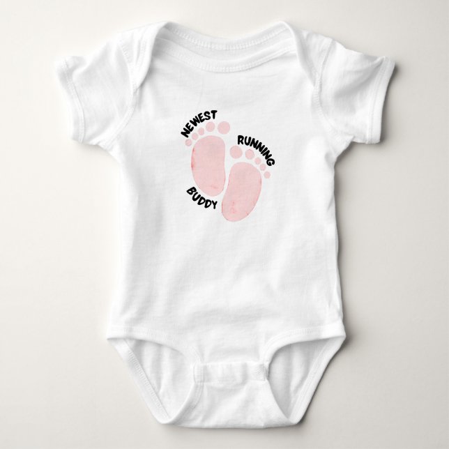 nyaste löparkompis baby bodysuit t shirt (Framsida)