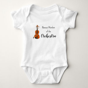 Nyaste medlemmen i orkestern fiol bodysuit t shirt