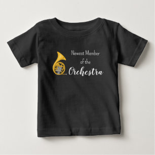 Nyaste medlemmen i orkestern franskhörn skjorta t shirt