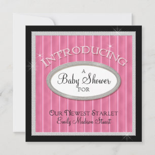Nyaste Starlet Hollywood Glam Baby Shower Inbjudningar