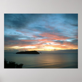 Nyazeeländsk affischsoluppgång poster