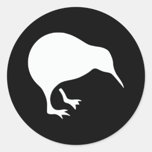 Nyazeeländsk emblem för Kiwi Runt Klistermärke