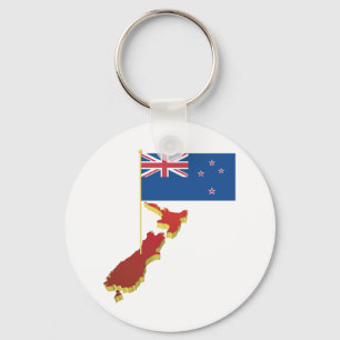 Nyazeeländsk flagga Keychain Nyckelring