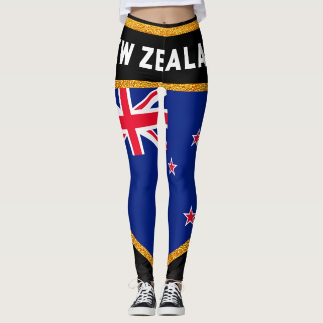 Nyazeeländsk flagga leggings (Framsida)