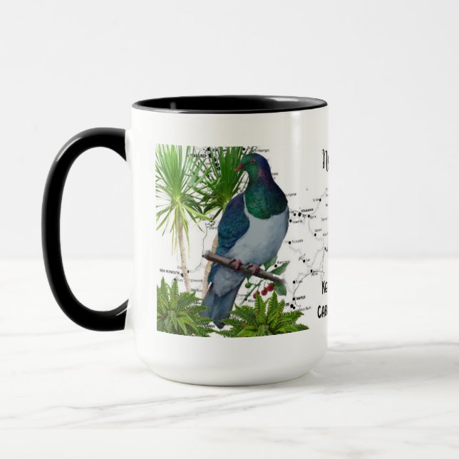 Nyazeeländsk infödd fågelkaffemugg mugg (Vänster)