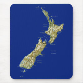 Nyazeeländsk karta Mousepad Musmatta