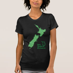 Nyazeeländsk karta tee shirt