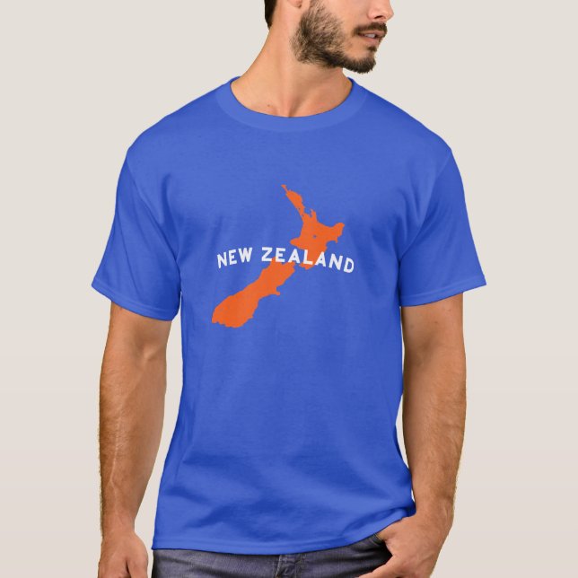 Nyazeeländsk landSilhouette T-shirt (Framsida)