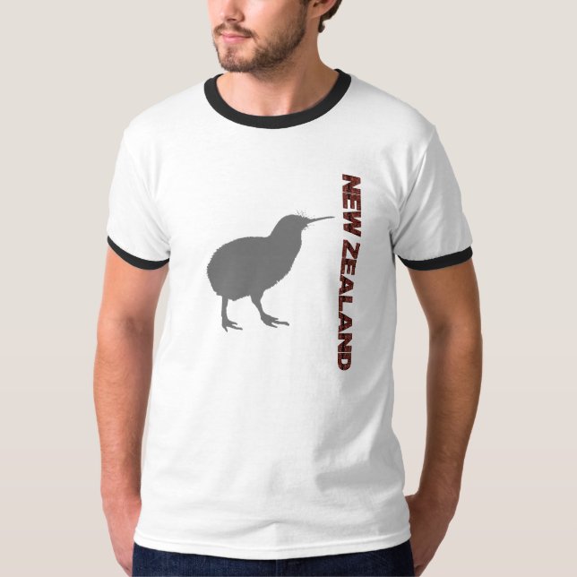 Nyazeeländsk modern Kiwimanar T-tröja för Ringer Tee Shirt (Framsida)