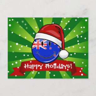 Nyazeeländsk stil för jul som ler flagga helg vykort