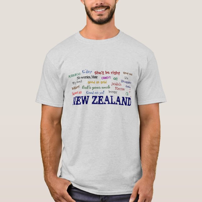 NYAZEELÄNDSK UTTRYCKST-tröja T-shirt (Framsida)