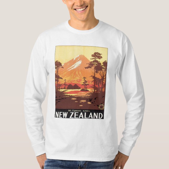 Nyazeeländsk vintage Mt.Taranaki Mt.Egmont T-shirt (Framsida)
