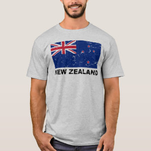 Nyazeeländsk vintageflagga tee shirt