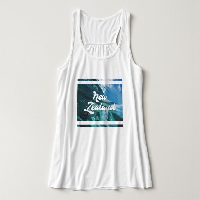 Nyazeeländska kvinna tanktop linne med racerback  (Design framsida)