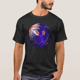 Nyazeeländskt all boll för vitkiwiflagga tee shirt