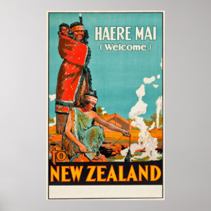 Nyazeeländskt resa affischen poster